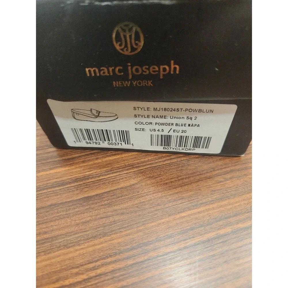 MARC JOSEPH NEW YORK Leather Driving Loafer Penny 4.5 Womens Kid MJ18024-POWBLUN
